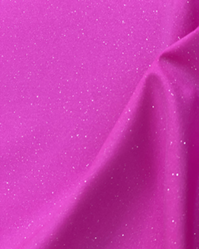 Fekete alapon fényesen csillogó gitter-pöttyös táncruha anyag - FUXIA FLUO 303 (S)